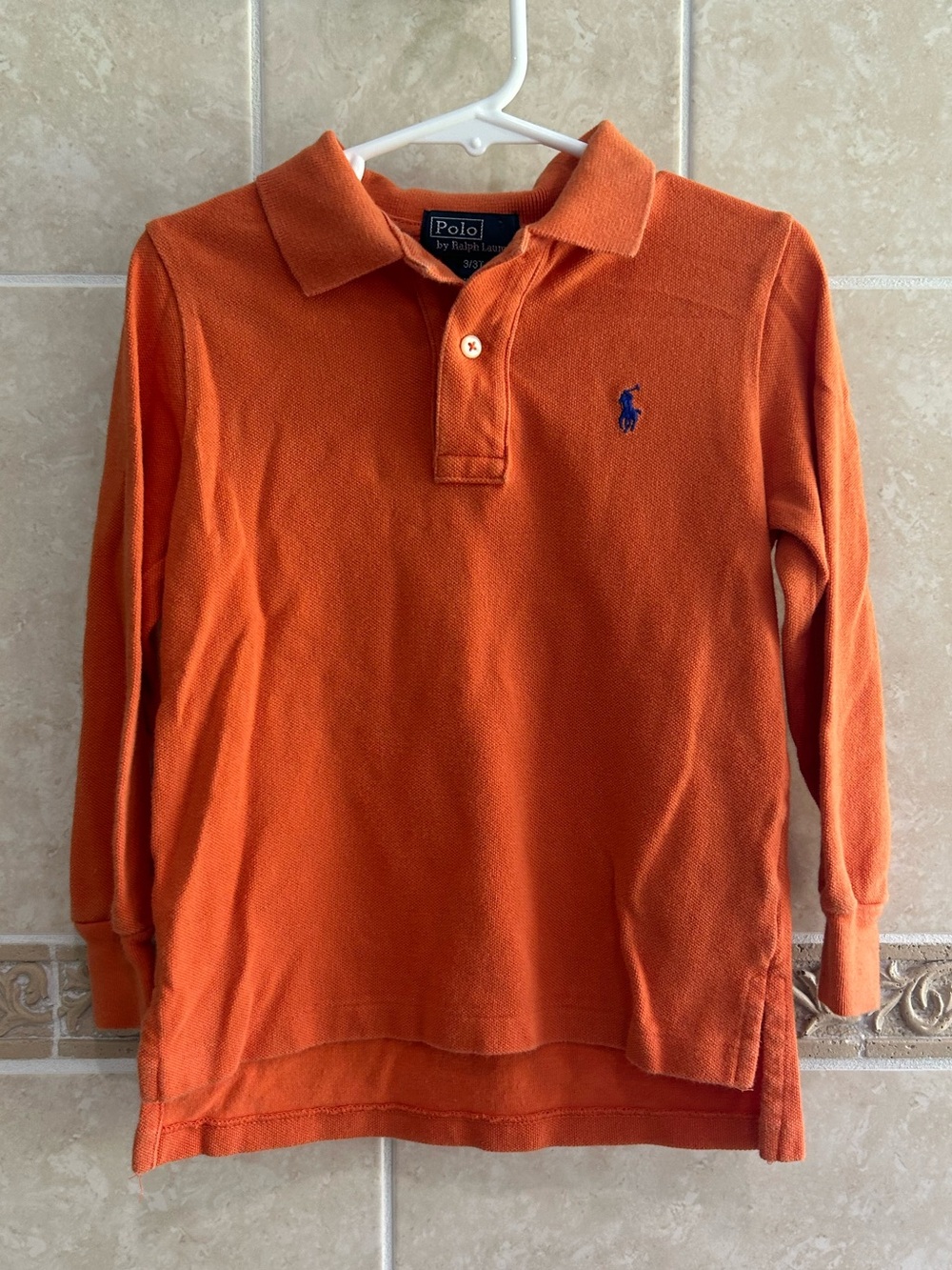 Polo Ralph Lauren Orange long sleeve blue horse